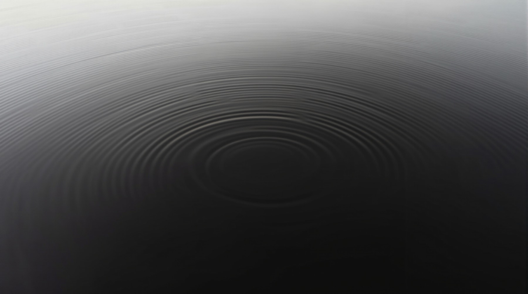 Still blackwater surface holding a pale reflection of overcast sky.